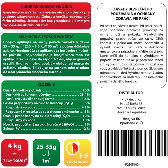 hnojiva na travnik levice